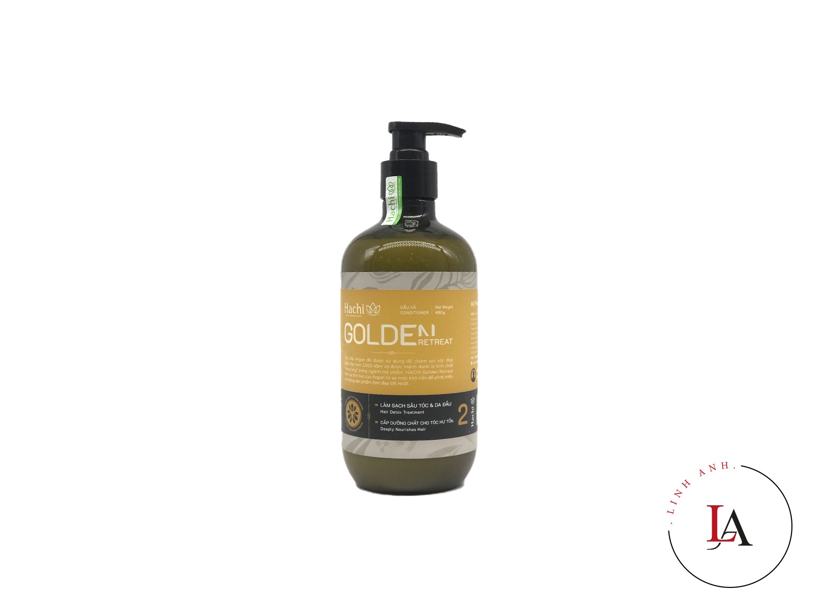 Dầu xả Hachi Golden Retreat tóc hư tổn 480ml